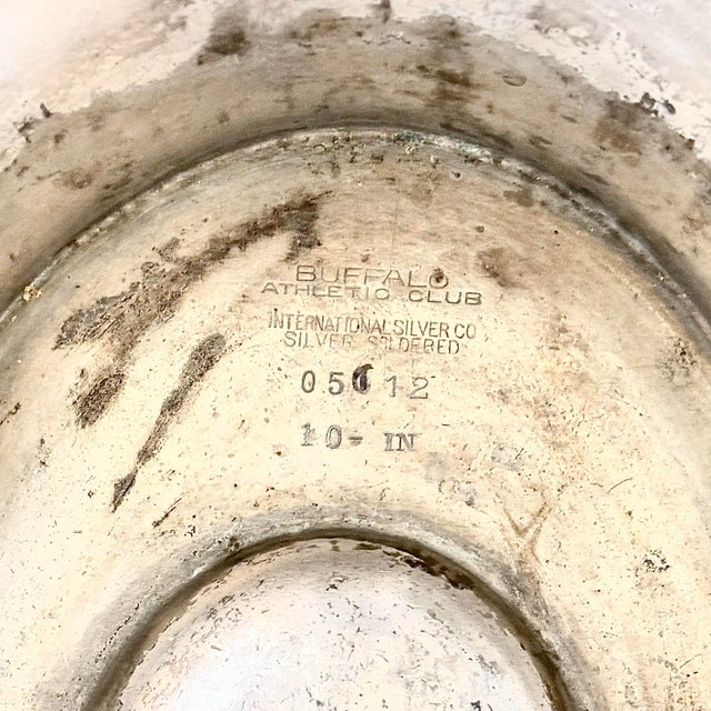 Antique Silver Plate Cover - Antique Buffalo Athletic Club Cloche For Sale - Image 10 of 10