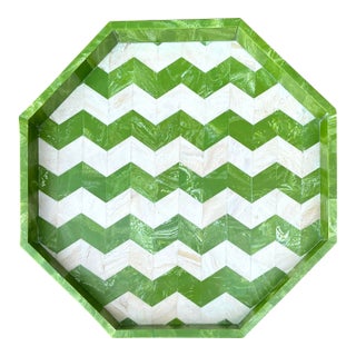 Vintage Herringbone Stone Tray For Sale