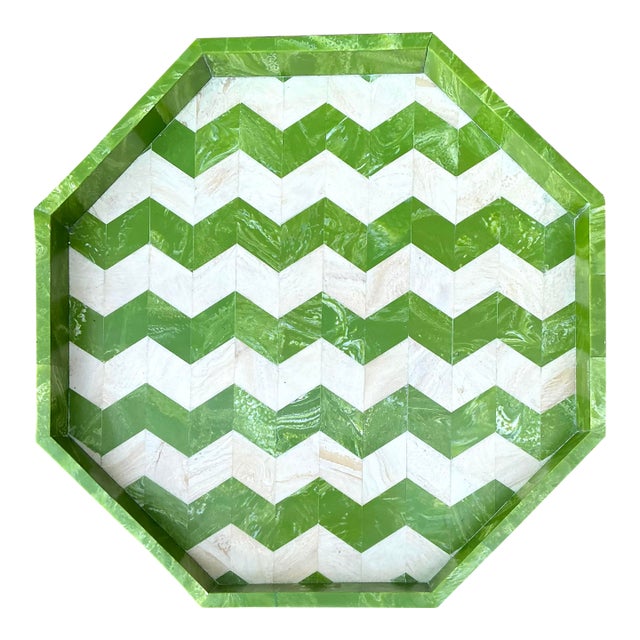 Vintage Herringbone Stone Tray For Sale