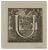 Luigi Vanvitelli, Letter of the Alphabet U, Etching, 18th Century For Sale