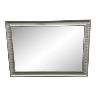 Contemporary Fluted Rectangular Wall Mirror For Sale