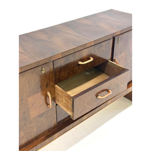 Italian Art Deco Walnut Sideboard, 1950s For Sale - Image 13 of 18