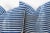 Textile Coastal Stripe, Pair of Vintage Indigo Striped Pillows For Sale - Image 7 of 8