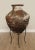 High Quality Antique Terracotta Amphora Vase Mounted on Custom Wrought Iron Stand