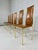 Metal Cognac Leather and Brass Chairs by Renato Zevi, 1970s, Set of 6 For Sale - Image 7 of 7