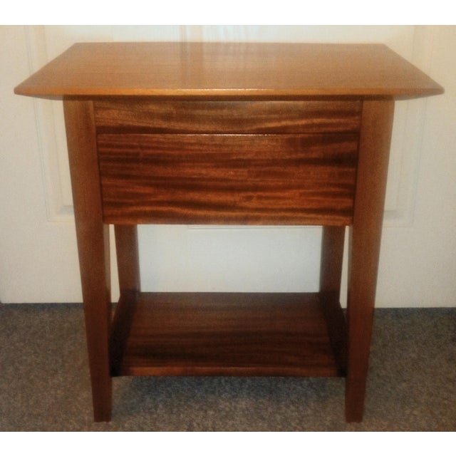 Artisan House Mid-Century Craftsman African Mahogany Nightstands by Howard Thompson - A Pair For Sale - Image 4 of 6
