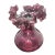 Coin Ruffled Vase Vintage Fenton Glass Cranberry For Sale