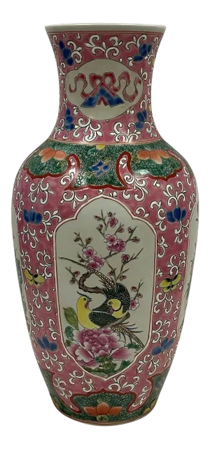 19th Century Antique Chinese Famille Rose Vase