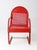 Mid Century Red Metal Patio Chair For Sale - Image 10 of 12