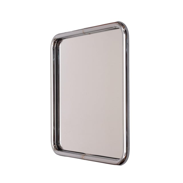Square Chrome Tube Frame Wall Mirror from Belgo Chrome, 1970s For Sale - Image 3 of 8