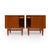 A rare find, this stunning pair of Danish Mid-Century teak nightstands was designed by Svend Åge Madsen for Falster...