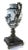 Mid Century Black & White Porcelain Bronze & Marble Pedestal Urn Vase For Sale - Image 10 of 12