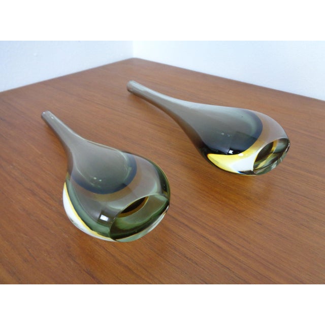 Glass Murano Formia Glass Vases by Giuliani Mian for Fornace Mian, 1980s, Set of 2 For Sale - Image 7 of 13