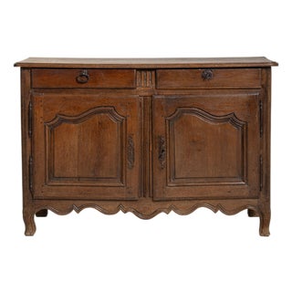 Early 19th Century Louis XV Oak Buffet in Original Patina For Sale