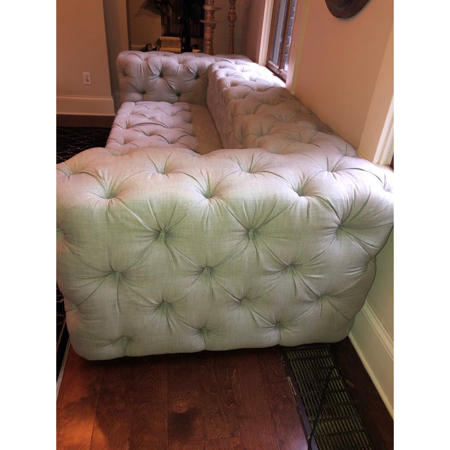 Modern Restoration Hardware Soho Tufted Sofa Chairish