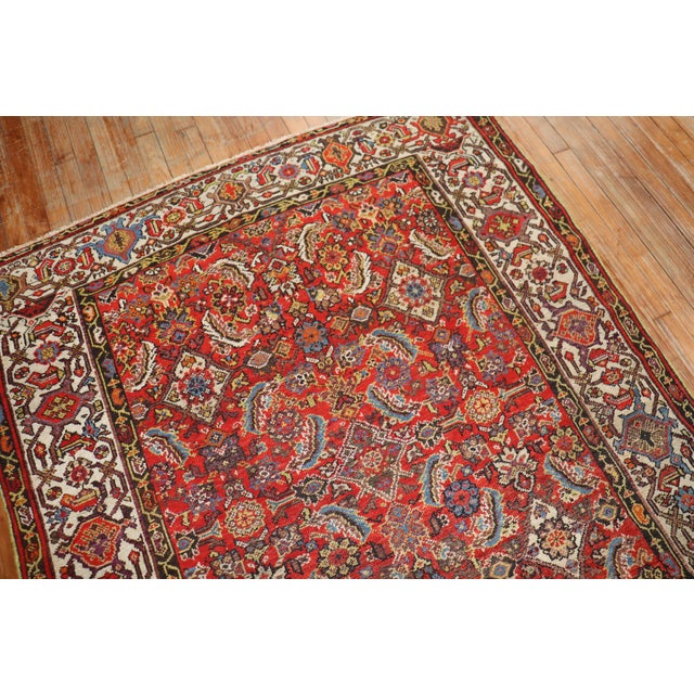 Early 20th Century Traditional Persian Malayer Rug with Red Herati Design Field For Sale In New York - Image 6 of 6