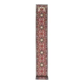 Serapi Runner 2’7” X 23’6” Red Wool Tribal Hand-Knotted Oriental Rug For Sale