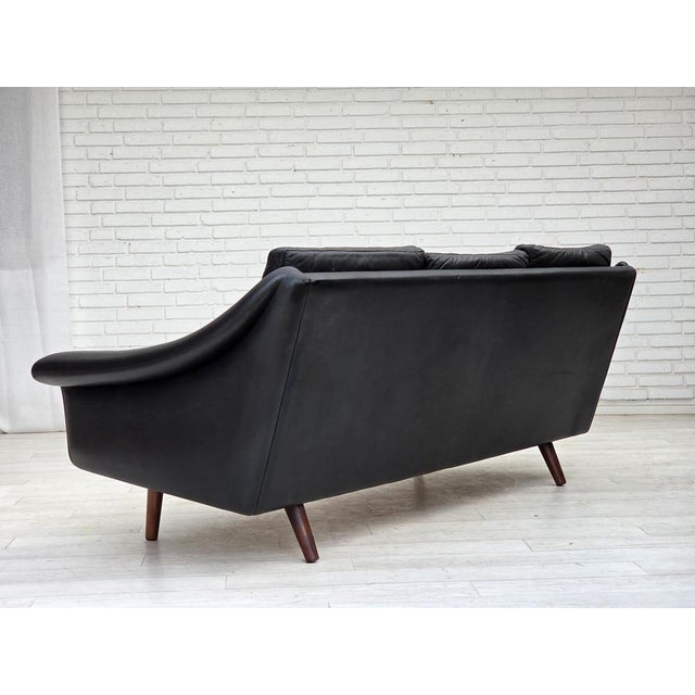 Vintage Danish Three-Seater Sofa in Leather by Aage Christensen, 1960s For Sale - Image 17 of 18