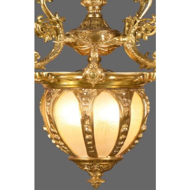 Custom French Louis XVI Gold Bronze Crystal Chandelier - 1 Pc For Sale - Image 6 of 10