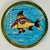 Mid 20th Century Small Vintage Round Ceramic Decorative Plate With Fish Motif For Sale - Image 5 of 7