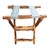 Charming vintage bamboo folding luggage rack featuring a warm, naturally aged bamboo frame with woven rattan details and...