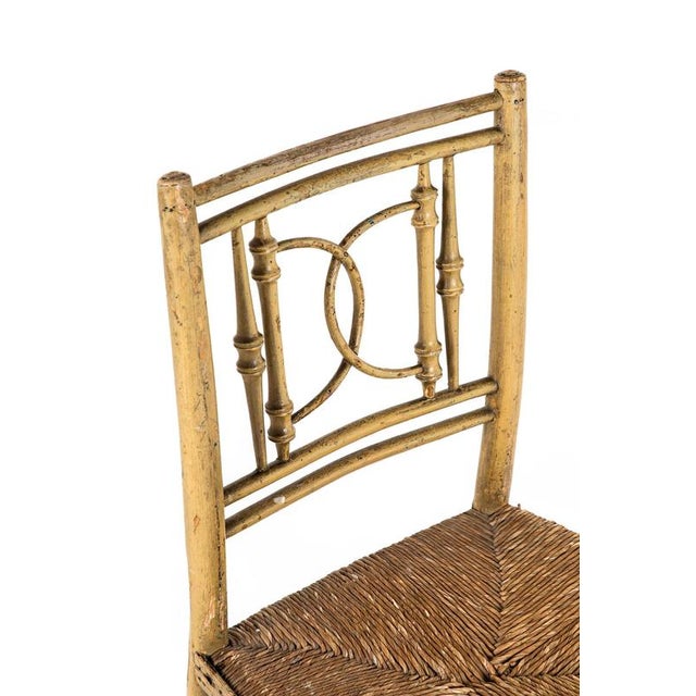 Georgian Side Chair with Rattan Seat For Sale - Image 6 of 14