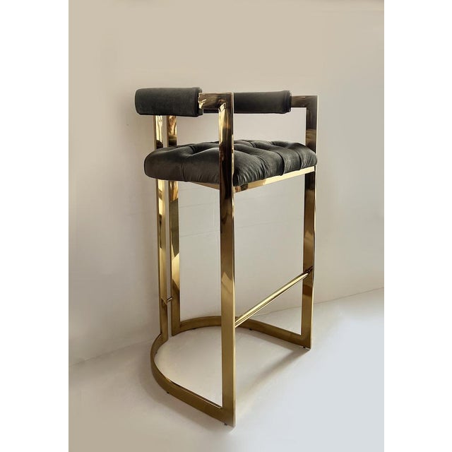 Vintage Stool with Backrest For Sale - Image 11 of 11