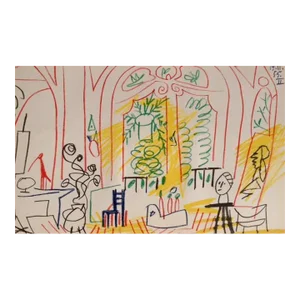 Picasso Sketchbook Carnet De La Californie Print # 2 Dated 19/11/1955
