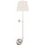 Suzanne Kasler for Visual Comfort Signature Wyatt 39" Statement Sconce in Polished Nickel with Linen Shade For Sale