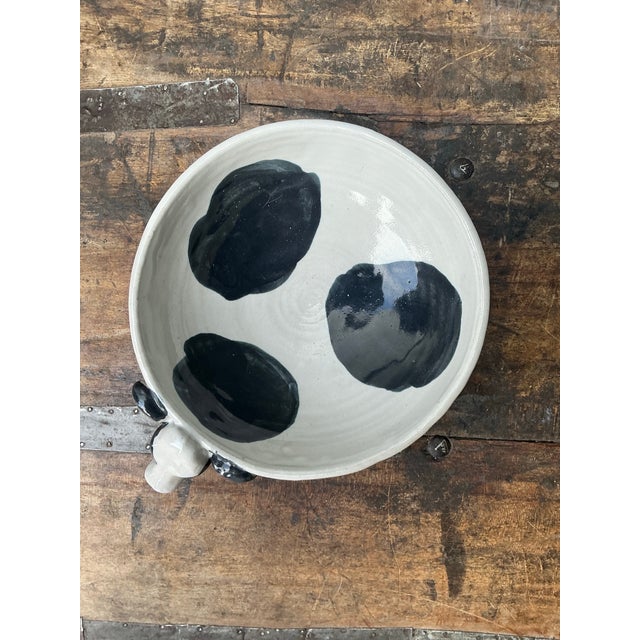 Vintage Original Studio Pottery Cow Bowl For Sale - Image 12 of 12