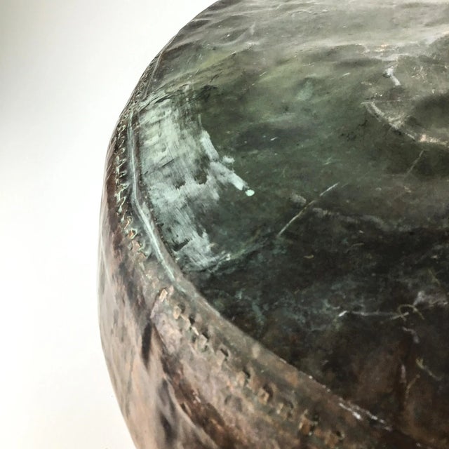 Massive Antique Brass Planter Pot Storage For Sale - Image 10 of 12