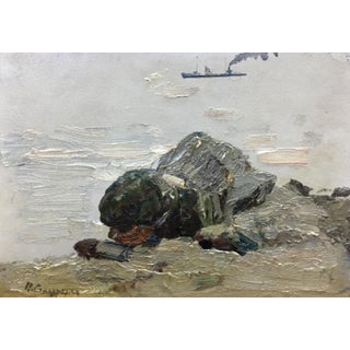 1970s Oil Painting Seascape Peter Kuzmich Stolyarenko For Sale