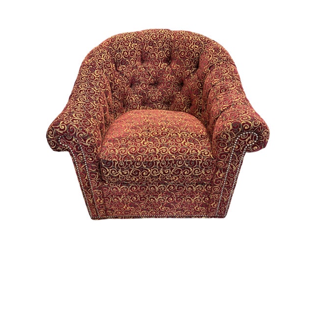 Lexington Furniture Robinson Swivel Chair - A Pair For Sale - Image 12 of 16