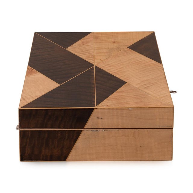 2000 - 2009 21st Century English Walnut and Sycamore Cigar Humidor, 2000s For Sale - Image 5 of 13