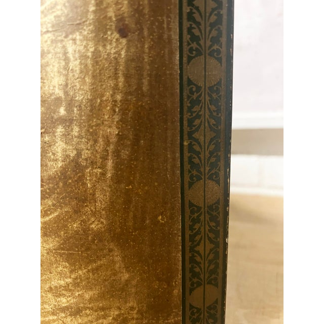 Mid-20th Century Chinoiserie Tole Waste Bin W/Decoupage Decor For Sale - Image 4 of 10
