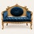 Make a sophisticated statement with this French-inspired settee, featuring rich dark bottle green velvet upholstery, deep...