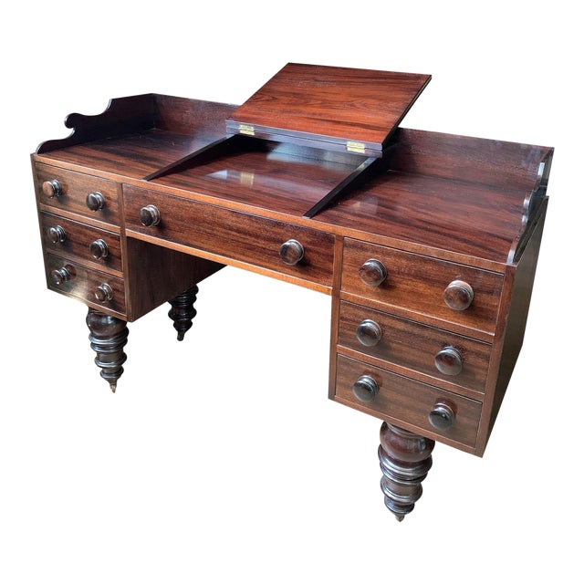 Vintage Wooden American Desk For Sale
