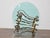 Midcentury Italian Glass Top Center Table with Sculptural Steel and Brass Base For Sale - Image 10 of 12