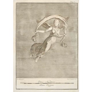Giovanni Elia Morghen, Ancient Roman Fresco Herculaneum, Etching, 18th Century For Sale