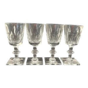 Vintage Hawkes Hand Cut Crystal Wine Glasses- Set of 4
