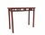 This a contemporary, slender console table features a vibrant, high-gloss red lacquer finish. The design includes a flush...