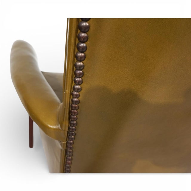 Parker Knoll Vintage Moss Green Froxfield Leather Chairs by Parker Knoll, 1960, Set of 2 For Sale - Image 4 of 17