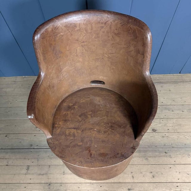 Swedish Painted Wood Stump Chair For Sale - Image 6 of 18