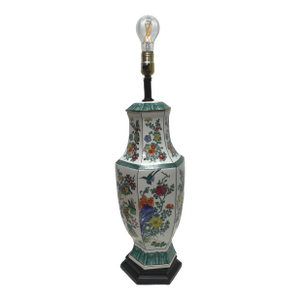 Vintage 1970's Oriental Porcelain Table Lamp