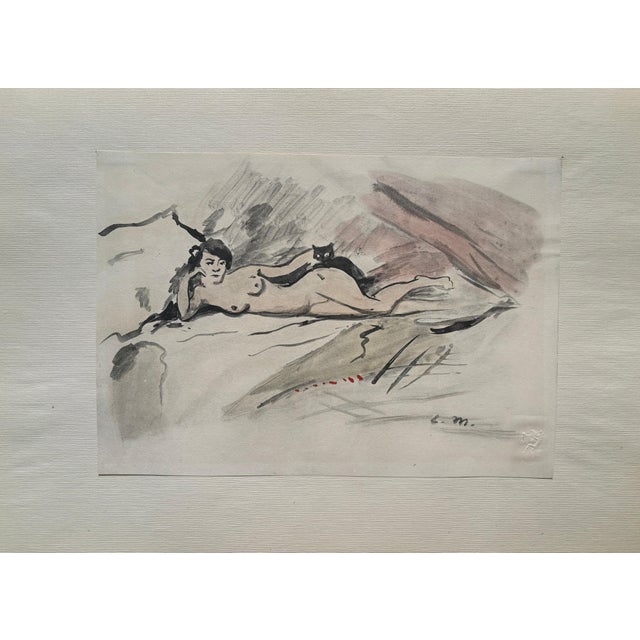 Edouard Manet, Study on Olympia (Nude), Lithograph For Sale - Image 4 of 9