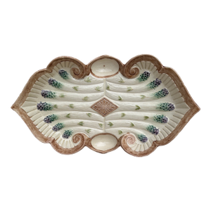 19th Century Majolica Asparagus Platter Fives Lille