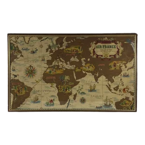 1939 Lucien Boucher, Air France 'Nova Et Vetera' Poster Map, Paris France