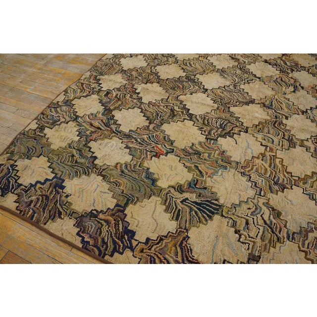 Textile Antique American Hooked Rug For Sale - Image 7 of 9