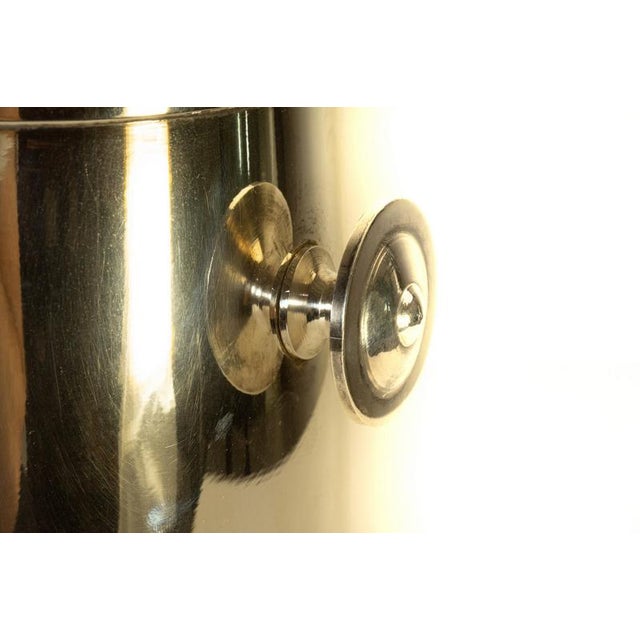 Silver Mid-Century Modern Ice Bucket with Silver Gilt attributed to Macabo, Italy, 1950s For Sale - Image 8 of 10