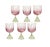 Contemporary Calypso Wine Glass in Pink-Green by Serena Confalonieri, Set of 6 For Sale - Image 3 of 3